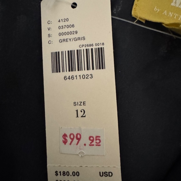 Anthropologie Maeve Silver Sequin Midi Skirt-12-NWT - Picture 6 of 9